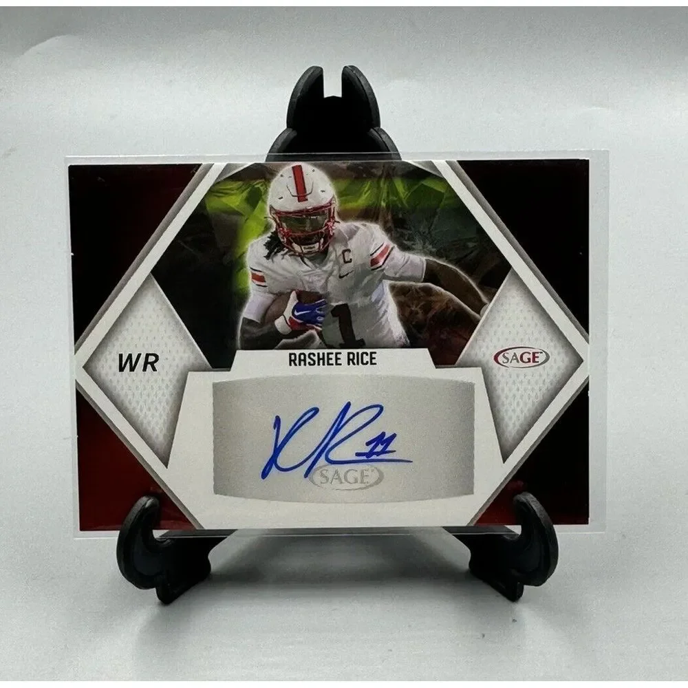2023 Sage Red Rashee Rice Autograph #A-RR‎ Rookie Auto RC Kansas City Chiefs